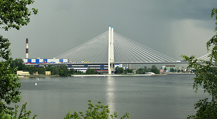 Image showing cable-stayed bridge