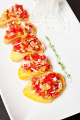 Image showing potato chips with vegetables