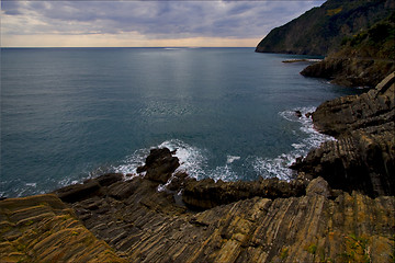 Image showing  and coastline in via dell amore 