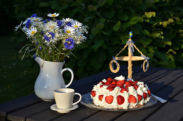 Image showing Midsummer table