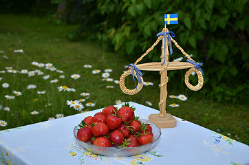Image showing Strawberries at midsummer