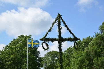 Image showing Midsummer pole