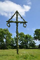 Image showing Midsummer pole