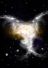 Image showing galaxy in a free space