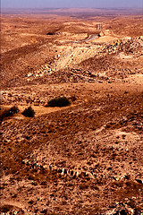 Image showing desert street  in matmata 