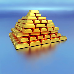 Image showing Gold bricks