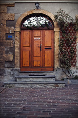 Image showing  door and grate  in  bellinzona 