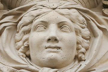 Image showing Stone woman face