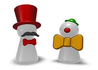Image showing clown and ringmaster
