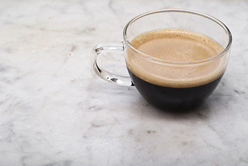 Image showing cup of italian coffee isolated on marble