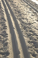 Image showing ski tracks