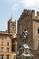 Image showing Fountain of Neptune in Bologna