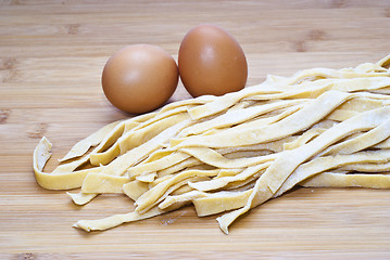 Image showing fresh egg noodles homemade