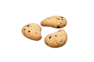 Image showing Cookies with chocolate drops isolated 