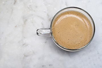 Image showing cup of italian coffee isolated on marble