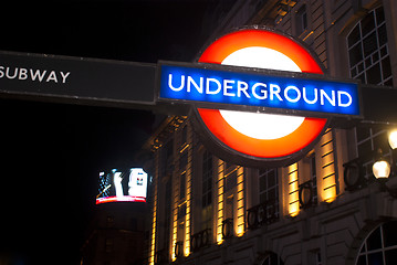 Image showing sign of underground in London