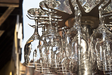 Image showing crystal wineglasses