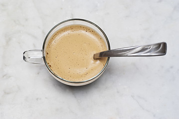 Image showing cup of italian coffee isolated on marble