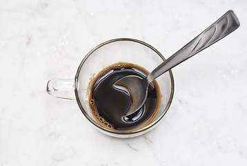 Image showing cup of italian coffee isolated on marble