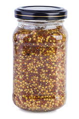 Image showing Mustard in a glass jar