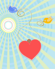 Image showing bird love card