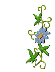 Image showing Isolated border flower