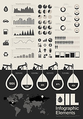 Image showing Oil Industry Infographic Elements