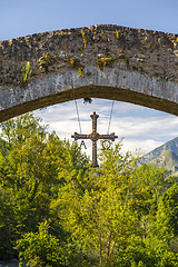 Image showing Roman stone bridge in Cangas de Onis