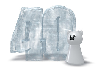 Image showing ice number and polar bear