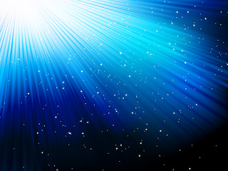 Image showing Stars on blue striped background. EPS 10