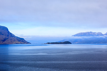 Image showing Fjords and mountains