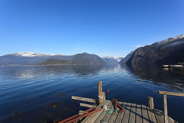 Image showing Fjords and mountains