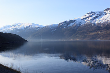 Image showing Fjords and mountains