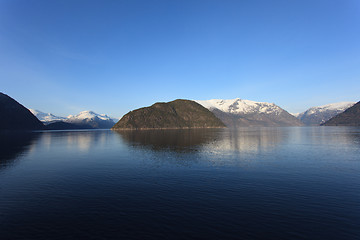 Image showing Fjords and mountains