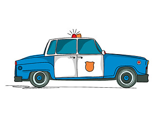 Image showing Police car cartoon