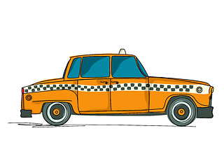 Image showing Cartoon yellow cab