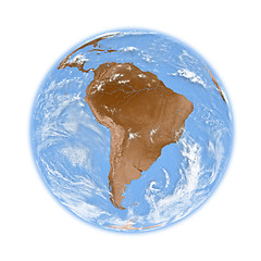 Image showing South America on Earth