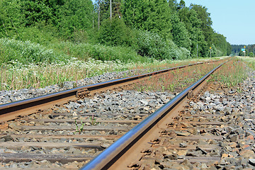 Image showing Railway through Countryside