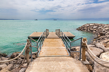 Image showing Deck on Red sea shore