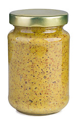 Image showing Mustard in a glass jar