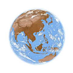 Image showing Southeast Asia on Earth