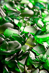 Image showing glass pieces polished by the sea