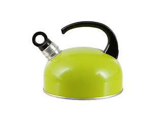 Image showing Green kettle isolated