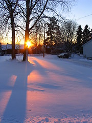 Image showing Winter sunset