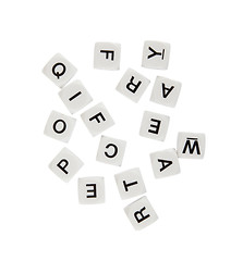 Image showing DIce with letters, isolated