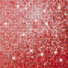 Image showing Red abstract mosaic background. EPS 10