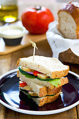 Image showing Grilled chicken sandwich