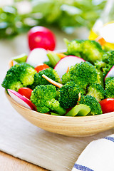 Image showing Broccoli with celery and radish salad