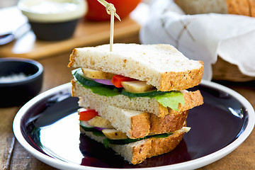 Image showing Grilled chicken sandwich