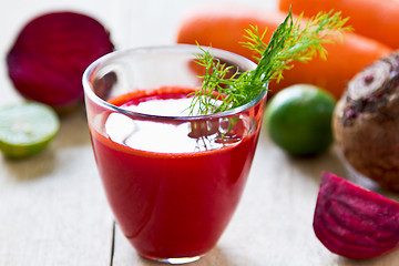 Image showing Beetroot with Carrot and lime juice